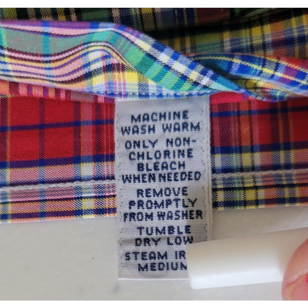 Ralph Lauren Button Down Shirt Mens L Red Plaid Long Sleeve Preppy Logo Pony - Picture 12 of 16